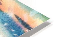 Sunset Above The Sea Watercolor Art 6 HD Metal print