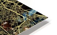 Paris France City Map Print HD Metal print