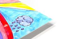 Abstract Doodle Art Sunshine and Showers HD Metal print