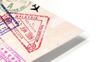 Vintage travel stamps HD Metal print