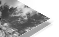 Black and white shot of the Köhlbrandbrücke and ferry in Hamburg HD Metal print