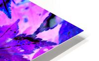 Abstract Neon Purple and Blue Creative Leaves  HD Metal print