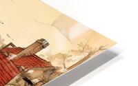 Village Illustration HD Metal print