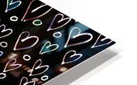 Abstract Hearts on a Black Background HD Metal print