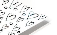 Abstract Monochrome Hearts Too HD Metal print