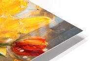 Red and Yellow Tulips HD Metal print