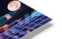 Dynamic Nighttime City View - Neon Urban Art HD Metal print