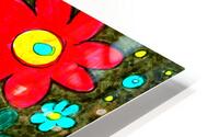 Abstract Colourful Florals HD Metal print