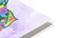 Hand Painted Mandala Watercolor Meditation on Purple HD Metal print
