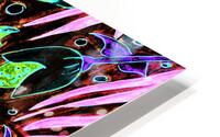 Abstract Neon Floral Design HD Metal print