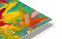 Colorful maple leaves acrylic painting HD Metal print