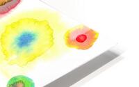 Colorful dots floating watercolor painting HD Metal print