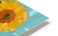 Elegant Post-Impressionist Sunflower Wall Art HD Metal print