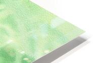 Dew Drops On Green Leaves Watercolor  HD Metal print