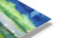 Ocean And Sea Beach Coastal Art Organic Watercolor Abstract Lines II Impression metal HD