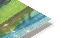 Ocean And Sea Beach Coastal Art Organic Watercolor Abstract Lines IV Impression metal HD