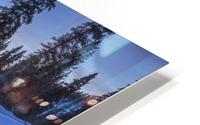 Motion blur of Wheaton River in winter; Yukon, Canada HD Metal print