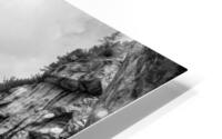 BW View to the Lake from Krippenstein Mountain in Austria HD Metal print