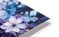 Midjourney Simulation : Une explosion florale sur fond fonce HD Metal print