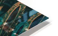 Linen and Loops Orange and Cyan HD Metal print