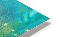 Dark Blue Pastel Abstract With Writing HD Metal print