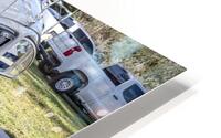 1971 Tan Volkswagen Beetle X 3 HD Metal print