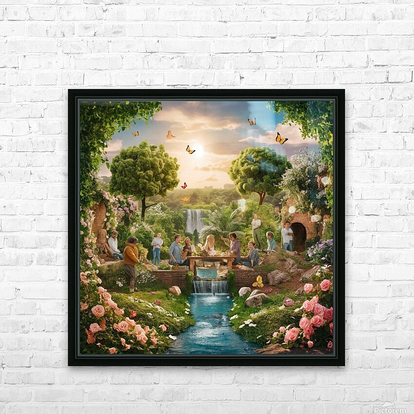 イラストの原画　ネイチャーアート　Paradise Paradise on earth by My creations Wall Art