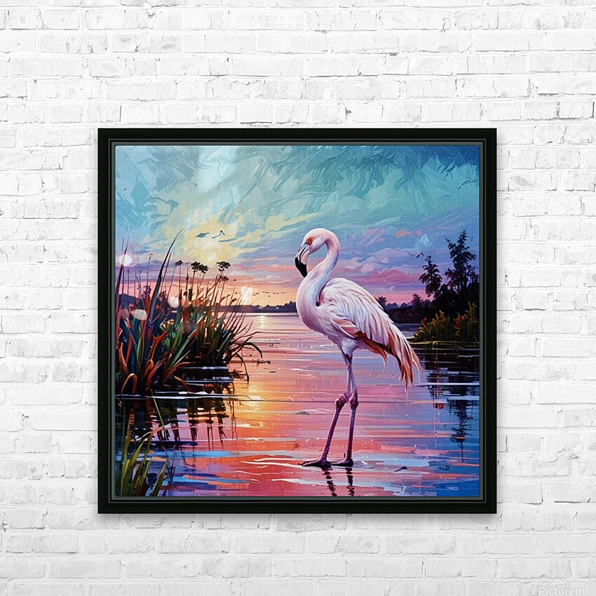 絵画 Picture Touched Flamingo Meeting 120x90 Obraz Touched Flamingo Meeting 90 cm x 120 cm do salonu w