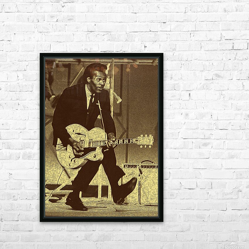 Chuck Berry Retro Vintage Poster 6 by RANGGA OZI Wall Art