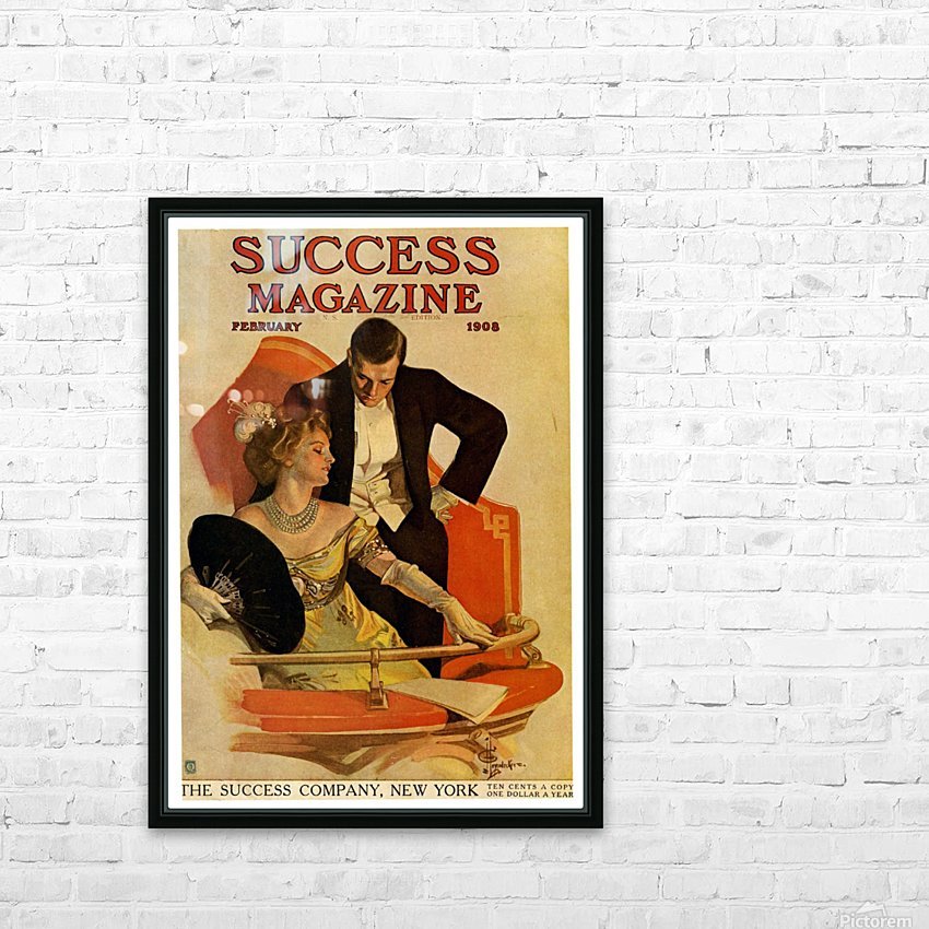Success Magazine Cover February 1908 by VINTAGE POSTER Wall Art