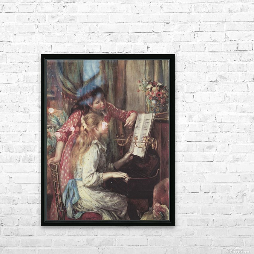 Two Young Girls at the Piano Pierre-Auguste Renoir Impressionist Canvas 18x24