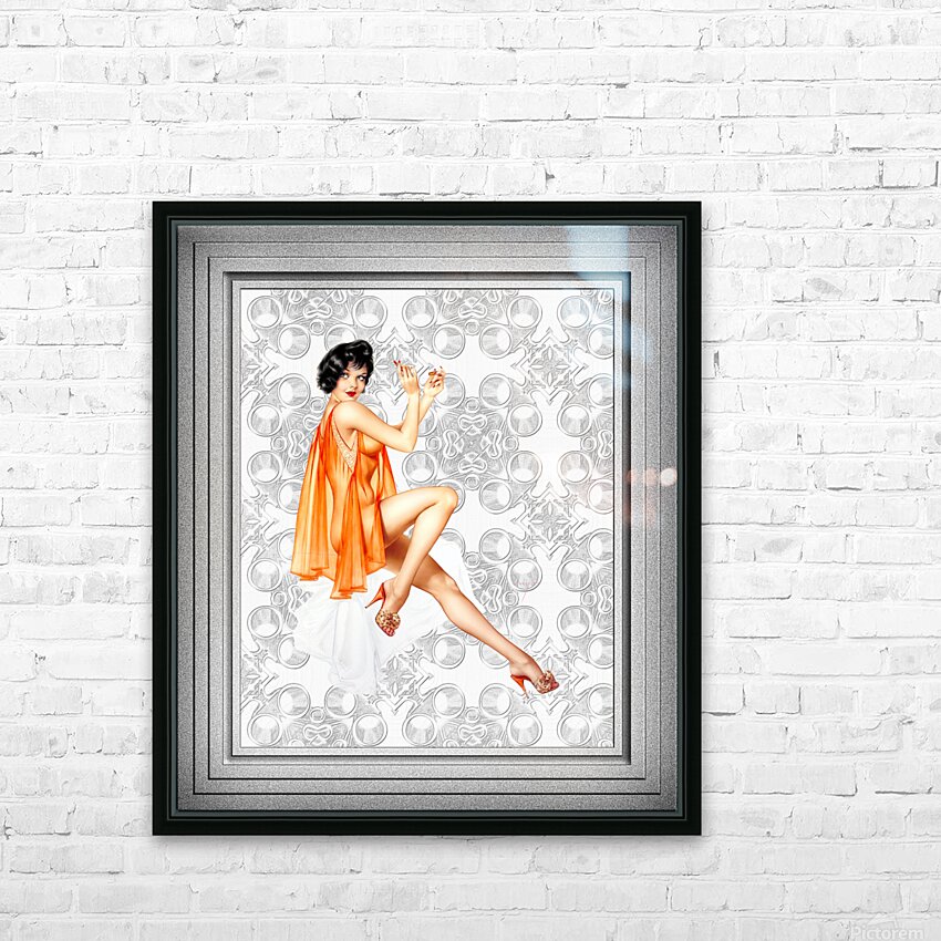 Vargas Girl In An Orange Negligee by Alberto Vargas