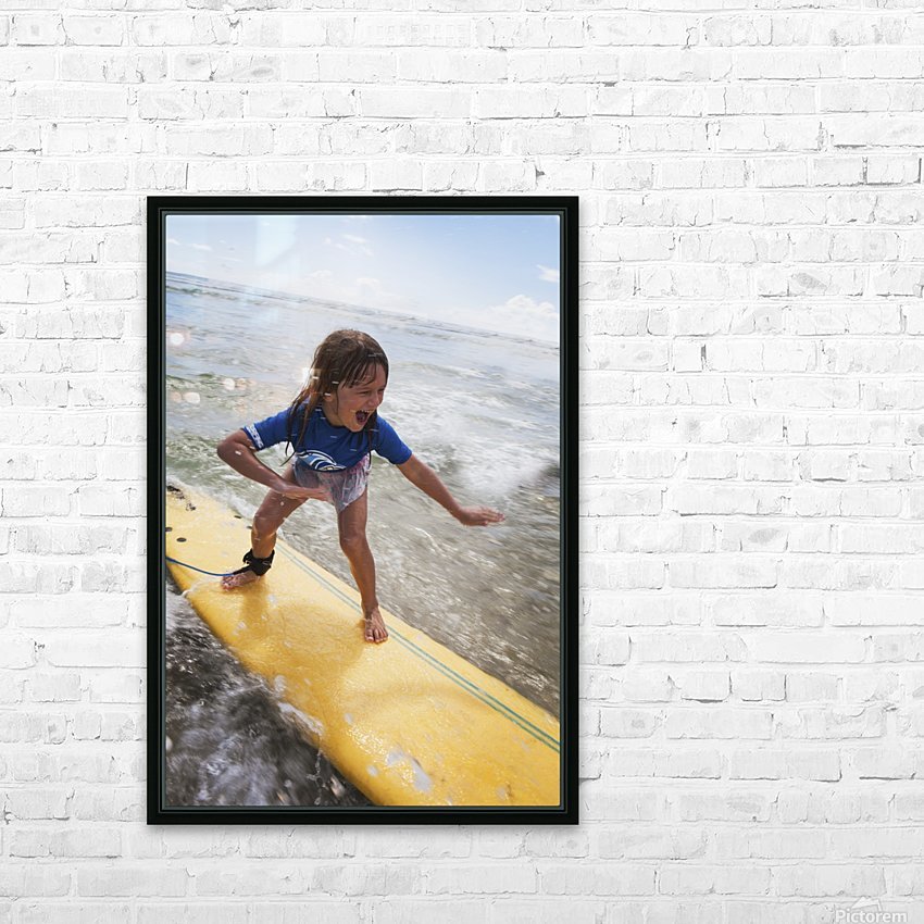 A Young Yellow Surfboard Gold Coast Queensland Australia A Young Yellow Surfboard Gold Coast Queensland Australia Hd Sublimation Metal Print