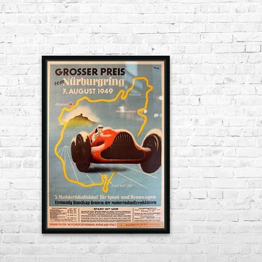 1949 Wood Frame Vintage Poster ポスター 1949 Wood Frame Vintage Poster ポスター
