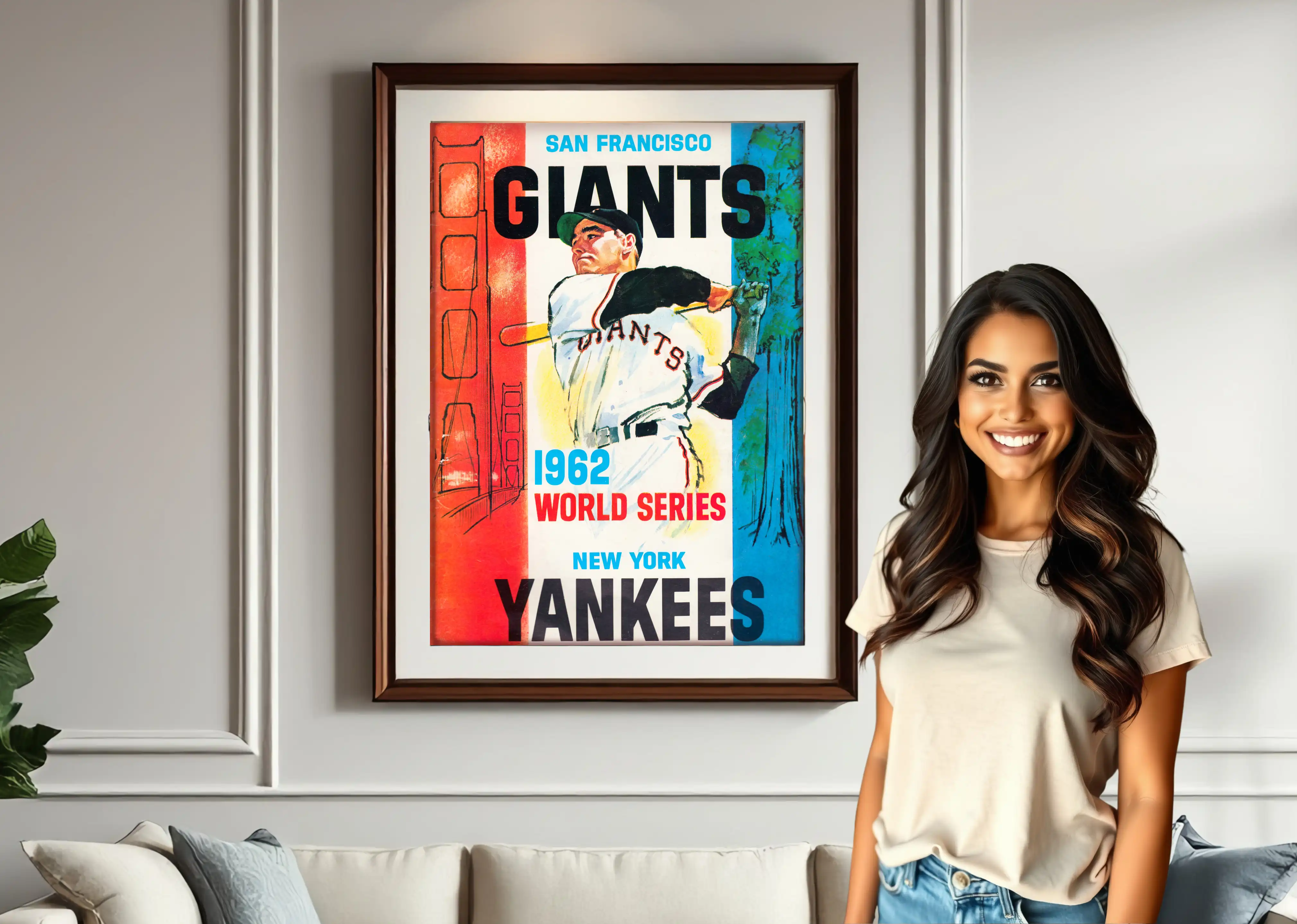 1962 New York Yankees at San Francisco Giants World Series Cover Art