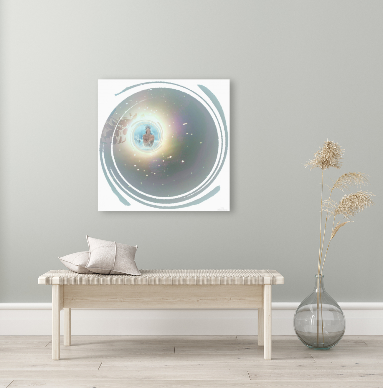 Emerging Mermaid Reflection Art