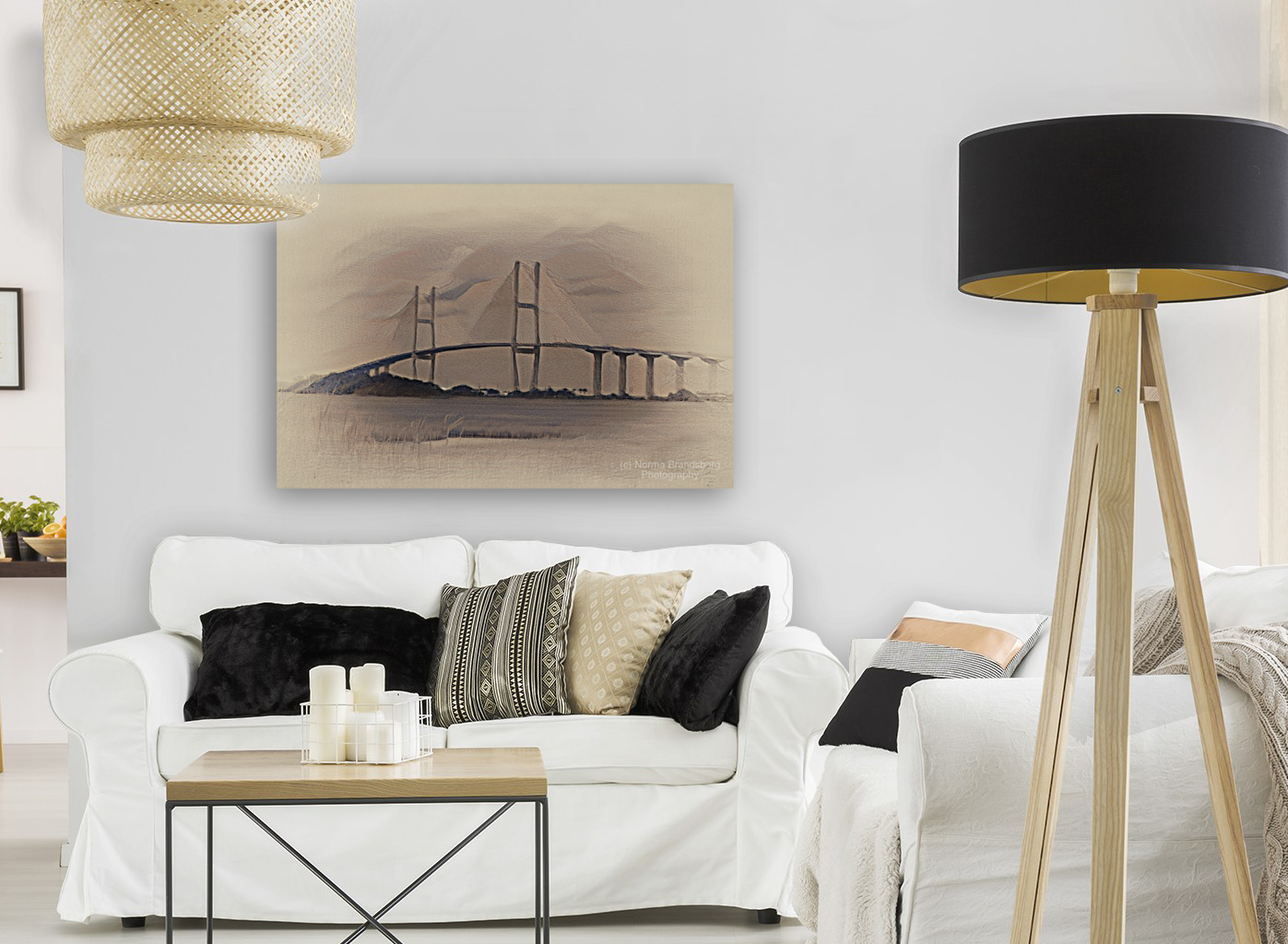Sidney Lanier Bridge Digital Painting Art