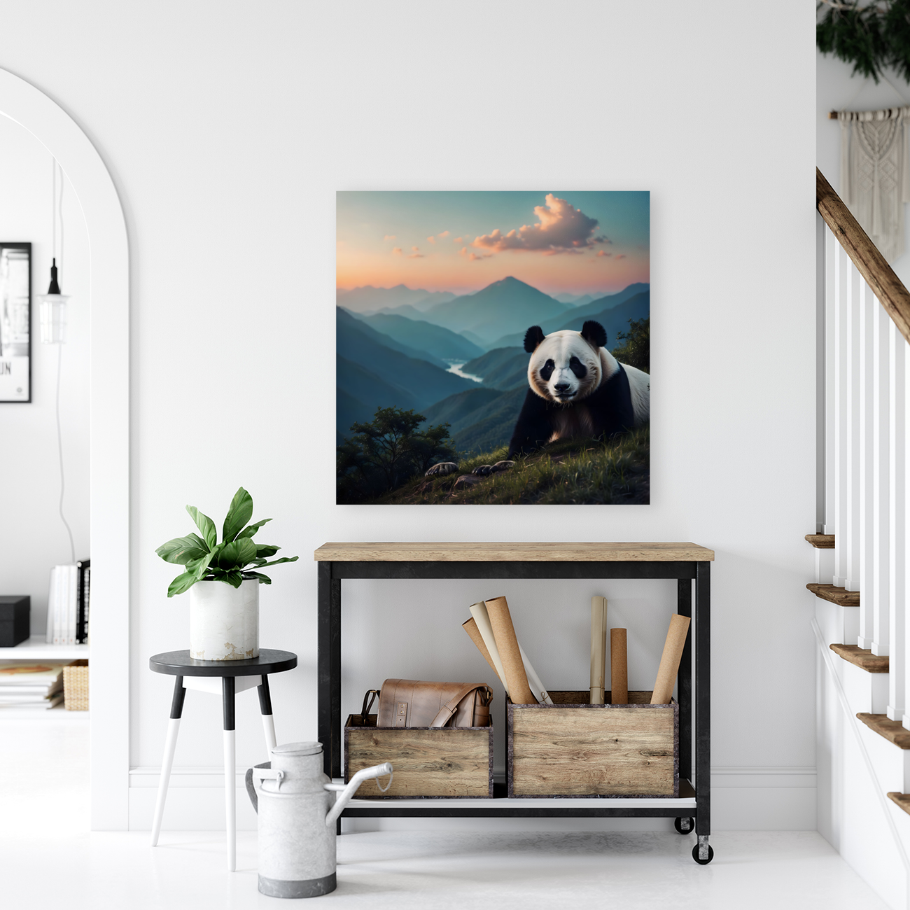 Panda in the Mountain Art