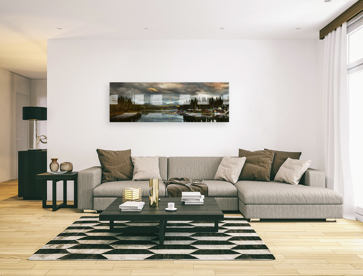 boat club 72x24 print Art