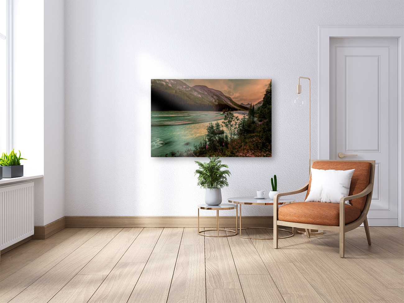 Jasper Athabasca River Sunset Wildflowers Art