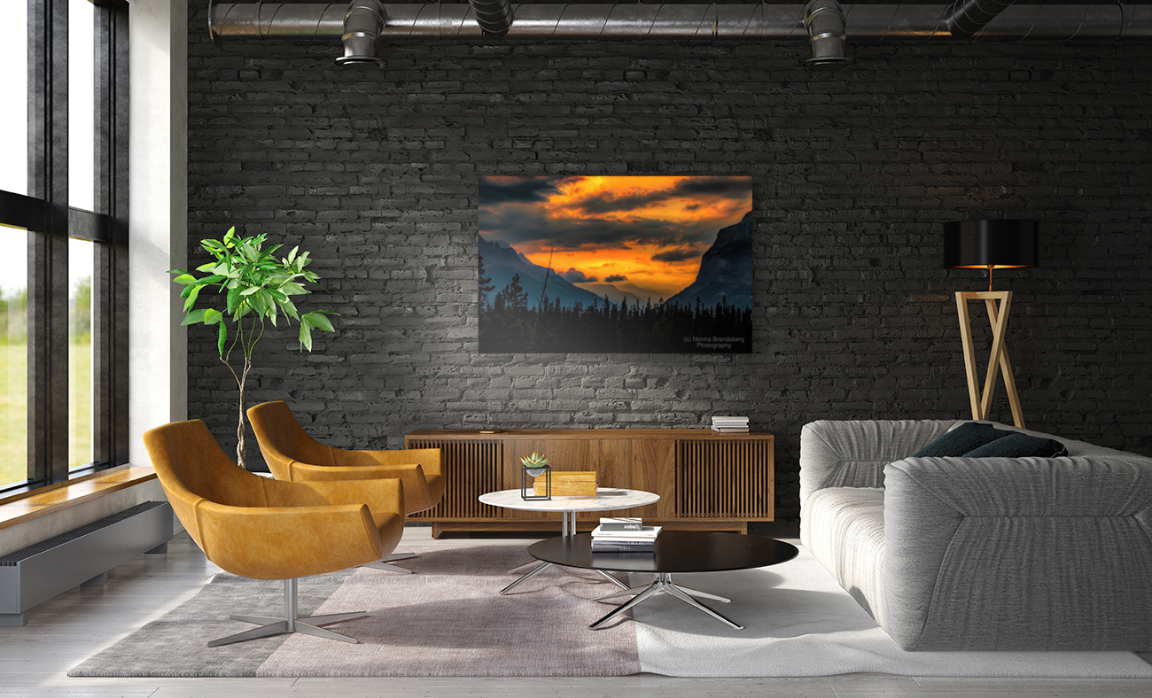 Icefields Parkway Sunset Silhouettes Art