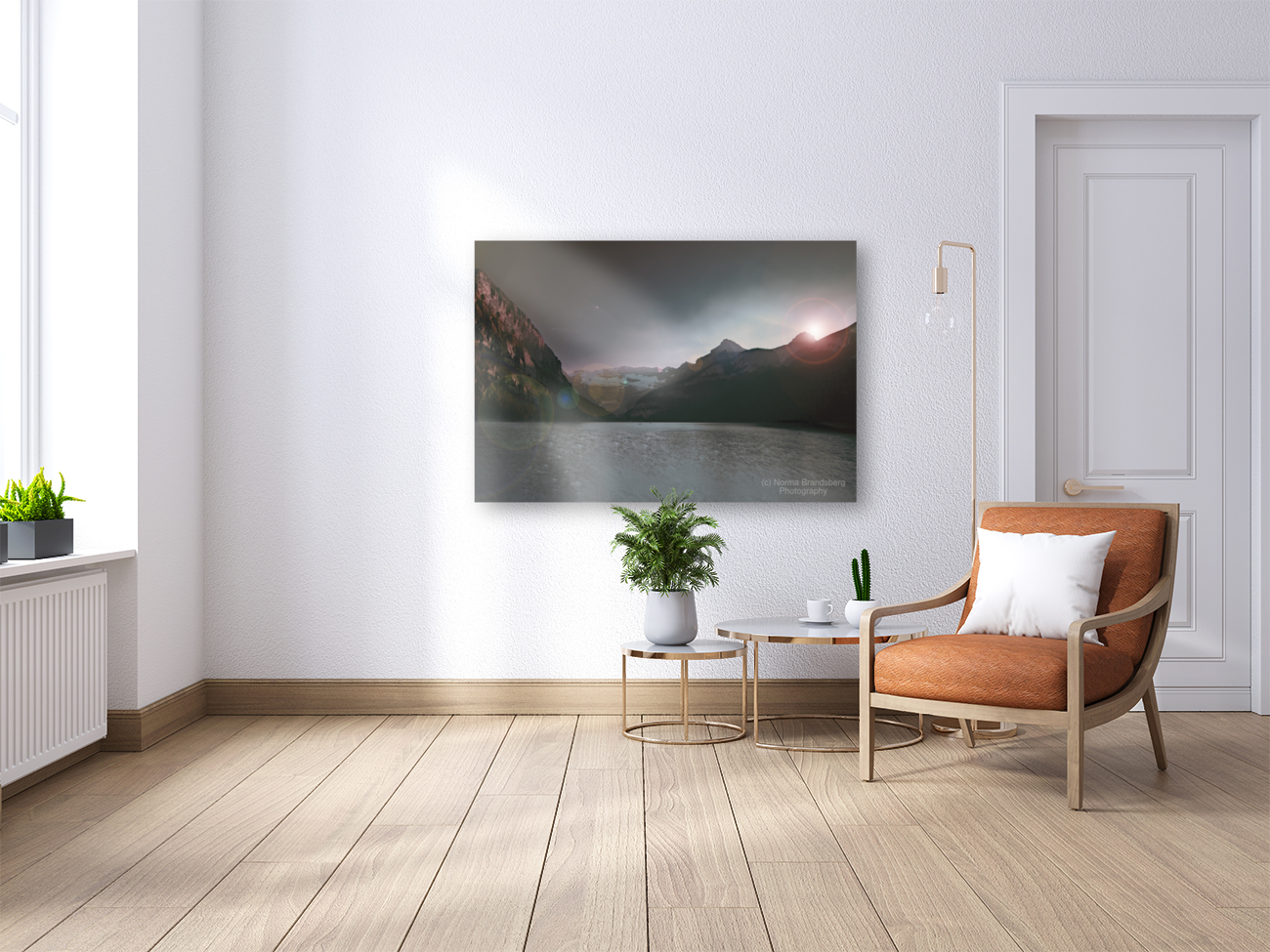 Canadian Banff Lake Louise Sunset Glow Art