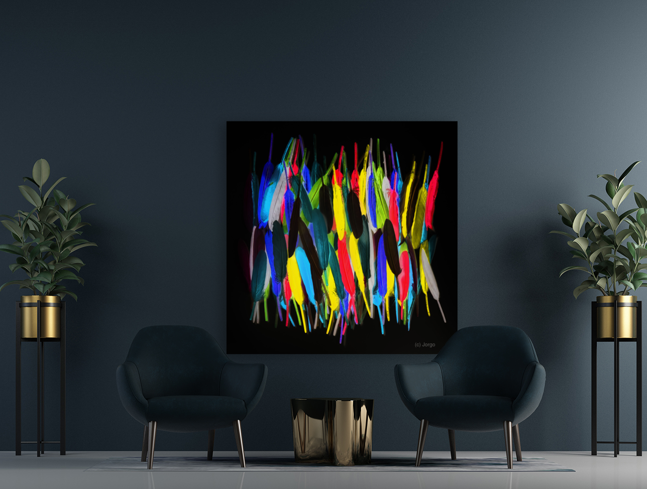 Painterly plumes Art