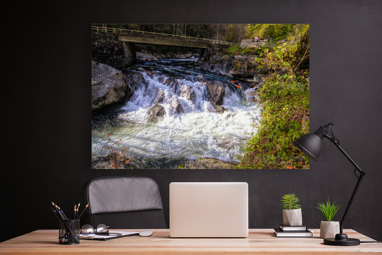 Smoky Mountains Kayak Racing Art