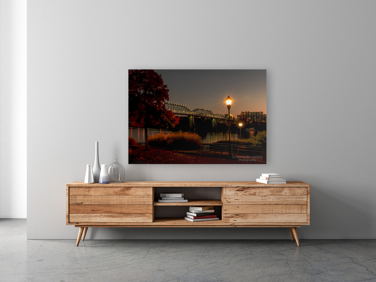 Chattanooga River Night Reflections Art