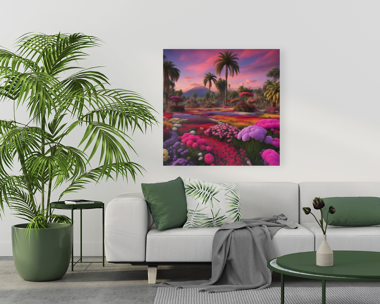 Floral Sunset Art