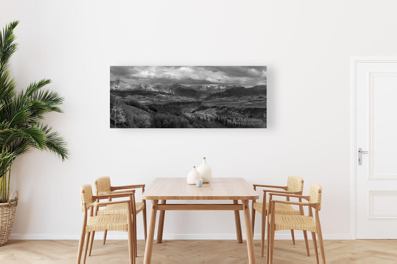 Uncompahgre Sunset Panorama near Telluride  Art