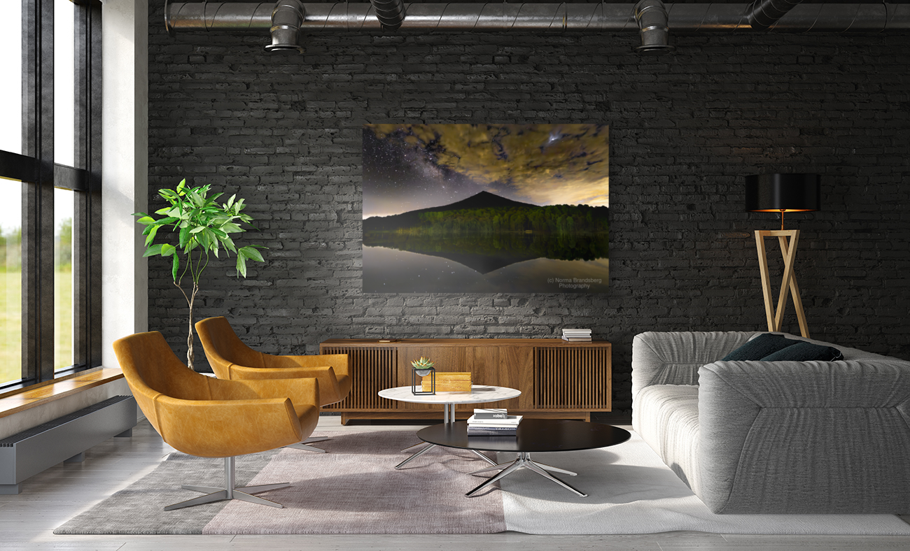 Peaks of Otter Milky Way Lake View Art