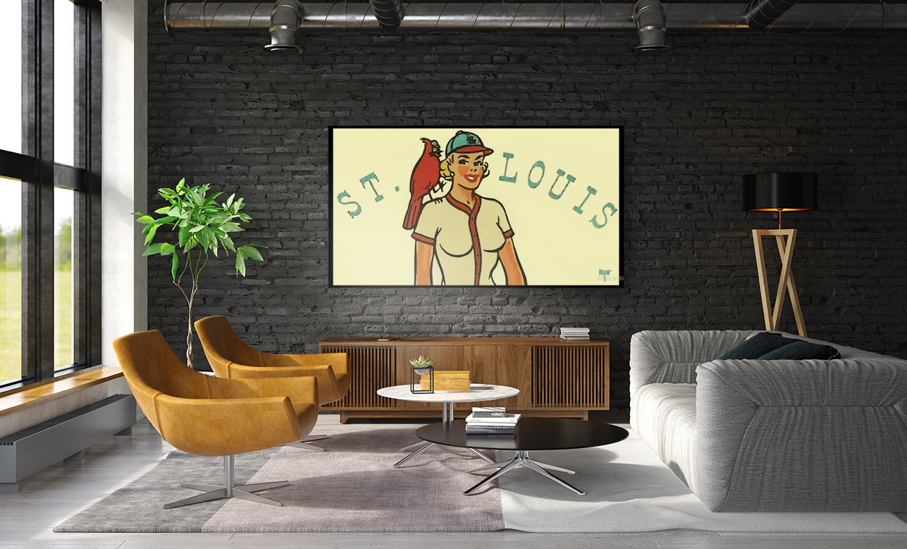 Vintage St. Louis Cardinal Pinup Art Art
