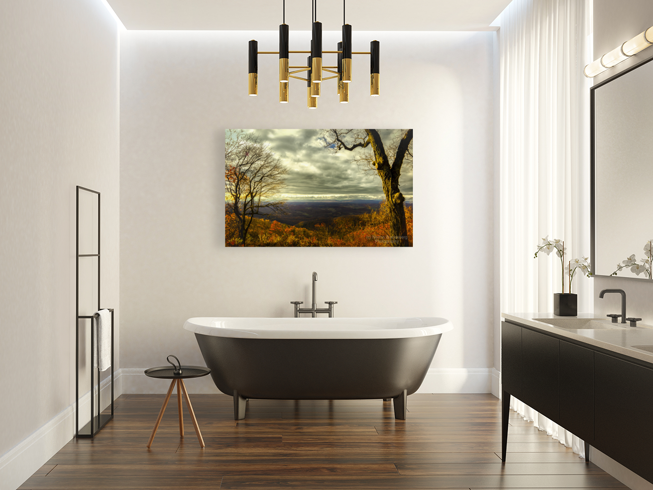 Blue Ridge Parkway Overlook Autumn Sunset Art